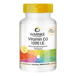 Abbildung: Vitamin D3 1000 I.E. Kapseln 100 St, Kapseln PZN 12343780