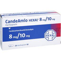 Abbildung: Candeamlo Hexal 8 mg / 10 mg Hartkapseln 28 St, Hartkapseln PZN 12343863