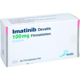 Abbildung: Imatinib Devatis 100 mg Filmtabletten 60 St, Filmtabletten PZN 12344992