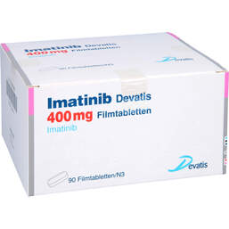 Abbildung: Imatinib Devatis 400 mg Filmtabletten 90 St, Filmtabletten PZN 12345075