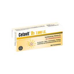 Abbildung: Cefavit D3 7.000 I.E. Filmtabletten 100 St, Filmtabletten PZN 12347772