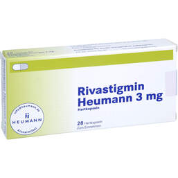 Abbildung: Rivastigmin Heumann 3 mg Hartkapseln 28 St, Hartkapseln PZN 12350314
