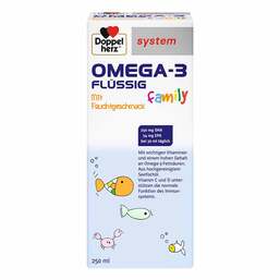 Abbildung: Doppelherz Omega-3 family flüssig system Flüssigkeit zum Einnehmen, 250 ml PZN 12351259