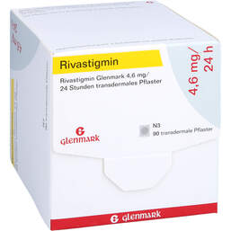 Abbildung: Rivastigmin Glenmark 4,6 mg / 24 Std.transd.Pflaster 90 St, Pflaster transdermal PZN 12353465