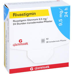 Abbildung: Rivastigmin Glenmark 9,5 mg / 24 Std.transd.Pflaster 30 St, Pflaster transdermal PZN 12353471