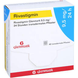 Abbildung: Rivastigmin Glenmark 9,5 mg / 24 Std.transd.Pflaster 42 St, Pflaster transdermal PZN 12353488