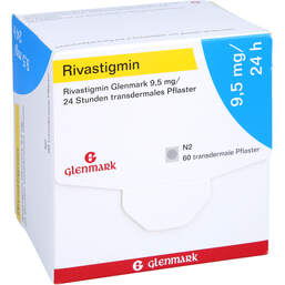 Abbildung: Rivastigmin Glenmark 9,5 mg / 24 Std.transd.Pflaster 60 St, Pflaster transdermal PZN 12353494