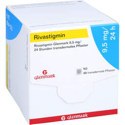 Abbildung: Rivastigmin Glenmark 9,5 mg / 24 Std.transd.Pflaster 90 St, Pflaster transdermal PZN 12353519