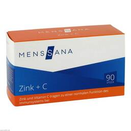 Abbildung: Zink + C Menssana Lutschtabletten Lutschtabletten, 90 St PZN 12354660