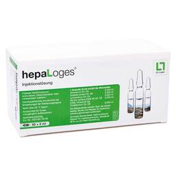 Abbildung: hepaLoges Injektionslösung Ampullen Ampullen, 50X2 ml PZN 12354996