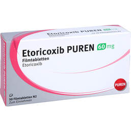 Abbildung: Etoricoxib Puren 60 mg Filmtabletten 50 St, Filmtabletten PZN 12361677
