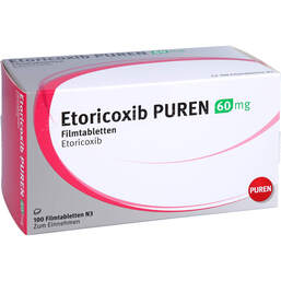 Abbildung: Etoricoxib Puren 60 mg Filmtabletten 100 St, Filmtabletten PZN 12361683
