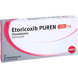 Abbildung: Etoricoxib Puren 120 mg Filmtabletten 20 St, Filmtabletten PZN 12361766