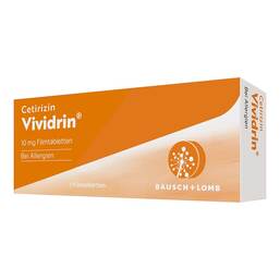 Abbildung: Cetirizin Vividrin 10 mg Filmtabletten Filmtabletten, 7 St PZN 12364285