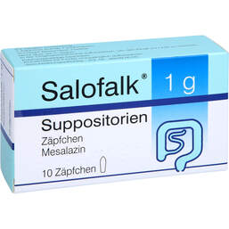 Abbildung: Salofalk 1 g Suppositorien 10 St, Suppositorien PZN 12367823
