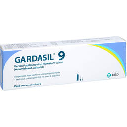Abbildung: Gardasil 9 Injektionssuspension in einer Fertigspritze 1 St, Fertigspritzen PZN 12370854