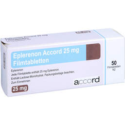 Abbildung: Eplerenon Accord 25 mg Filmtabletten 50 St, Filmtabletten PZN 12379855
