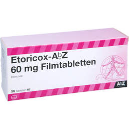 Abbildung: Etoricox AbZ 60 mg Filmtabletten 50 St, Filmtabletten PZN 12380924