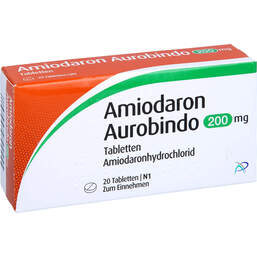 Abbildung: Amiodaron Aurobindo 200 mg Tabletten 20 St, Tabletten PZN 12381467