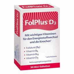 Abbildung: Folplus + D3 Tabletten Tabletten, 90 St PZN 12388096