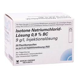 Abbildung: Isotone Nacl Lösung 0,9% BC Plastik Ampulle Injektionslösung Injektionslösung, 20X5 ml PZN 12391112