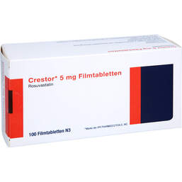 Abbildung: Crestor 5 mg Filmtabletten 100 St, Filmtabletten PZN 12394317