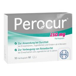 Abbildung: Perocur 250 mg Hartkapseln 10 St, Hartkapseln PZN 12396032