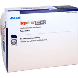 Abbildung: Repatha 420 mg Ilo i.e.Patrone + autom.Minidosierer 1 St, Injektionslösung PZN 12397126