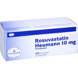 Abbildung: Rosuvastatin Heumann 10 mg Filmtabletten 100 St, Filmtabletten PZN 12397385