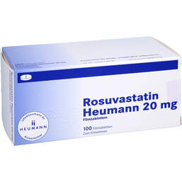 Abbildung: Rosuvastatin Heumann 20 mg Filmtabletten 100 St, Filmtabletten PZN 12397416
