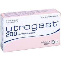 Abbildung: Utrogest 200 mg Weichkapseln 15 St, Weichkapseln PZN 12405245