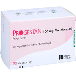 Abbildung: Progestan 100 mg Weichkapseln 90 St, Weichkapseln PZN 12405498