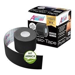 Abbildung: Aktimed Tape Plus elastisch mit Zusatzn.5cmx5m black 1 St, Verband PZN 12407155