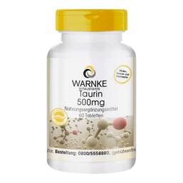Abbildung: Taurin 500 mg Tabletten 60 St, Tabletten PZN 12408611