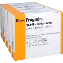 Abbildung: Fragmin P Forte 5.000 I.E. Injektionslösung i.e.FS.mit Spitze Sy. 50 St, Injektionslösung PZN 12409728