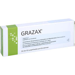 Abbildung: Grazax 75.000 SQ-T Lyo-Tabletten 30 St, Sublingualtabletten PZN 12412274