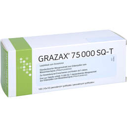 Abbildung: Grazax 75.000 SQ-T Lyo-Tabletten 100 St, Sublingualtabletten PZN 12412305
