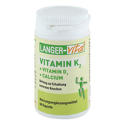 Abbildung: Vitamin K2 + D3 + Calcium Kapseln Kapseln, 60 St PZN 12413931