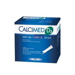 Abbildung: Calcimed D3 500 mg / 1000 I.E. Direct Granulat Granulat, 120 St PZN 12414072