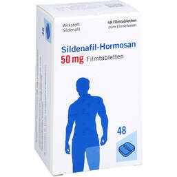 Abbildung: Sildenafil Hormosan 50 mg Filmtabletten 48 St, Filmtabletten PZN 12418762