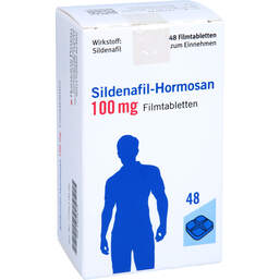 Abbildung: Sildenafil Hormosan 100 mg Filmtabletten 48 St, Filmtabletten PZN 12418779