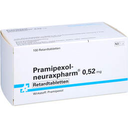 Abbildung: Pramipexol neuraxpharm 0,52 mg Retardtabletten 100 St, Retard-Tabletten PZN 12419879