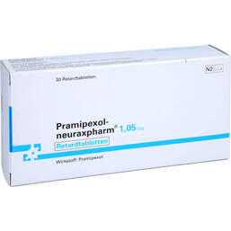 Abbildung: Pramipexol neuraxpharm 1,05 mg Retardtabletten 30 St, Retard-Tabletten PZN 12419885