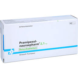Abbildung: Pramipexol neuraxpharm 2,1 mg Retardtabletten 30 St, Retard-Tabletten PZN 12419974