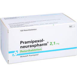 Abbildung: Pramipexol neuraxpharm 2,1 mg Retardtabletten 100 St, Retard-Tabletten PZN 12419980