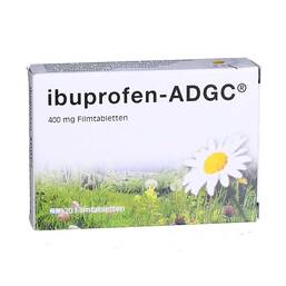 Abbildung: Ibuprofen-ADGC 400 mg Filmtabletten Filmtabletten, 20 St PZN 12421416