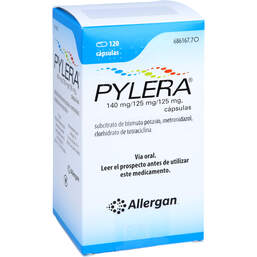 Abbildung: Pylera 140 mg / 125 mg / 125 mg Hartkapseln 120 St, Hartkapseln PZN 12422597