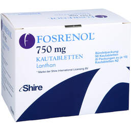 Abbildung: Fosrenol 750 mg Kautabletten 90 St, Kautabletten PZN 12425845