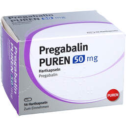 Abbildung: Pregabalin Puren 50 mg Hartkapseln 56 St, Hartkapseln PZN 12436518