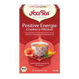 Abbildung: Yogi Tea Positive Energie Cranb.Hibiskus Fbeutel 1,8g 17X1.8 g, Filterbeutel PZN 12436990